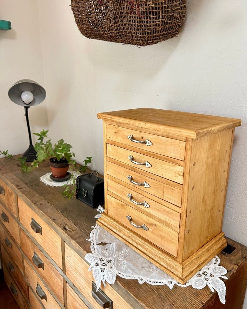 【kknn】国産ひのき使用　5杯ジュエリーボックス ビズー公式】ジュエリーボックス アクセサリー 収納 ケース 天然樺