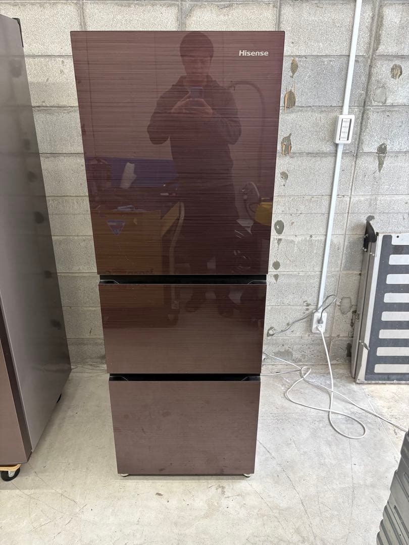 Hisense 2022年 282L 3ドア冷蔵庫 ハイセンス 冷蔵庫 3ドア 右開き 282L HR-D2802S スペースグレー の