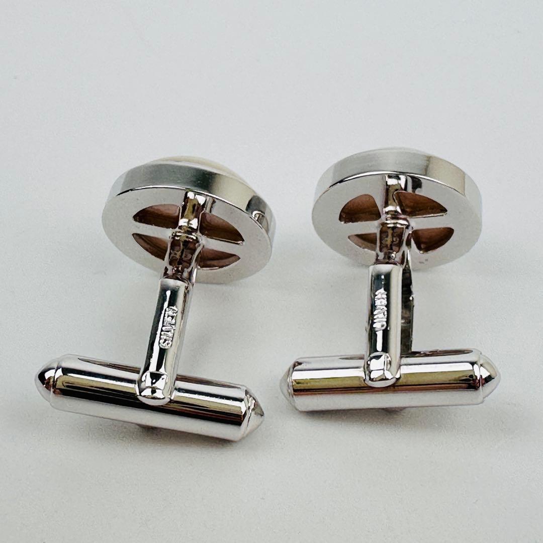 美品　タサキ　TASAKI パール付きカフリンクス　アクセサリー　シルバー　小物