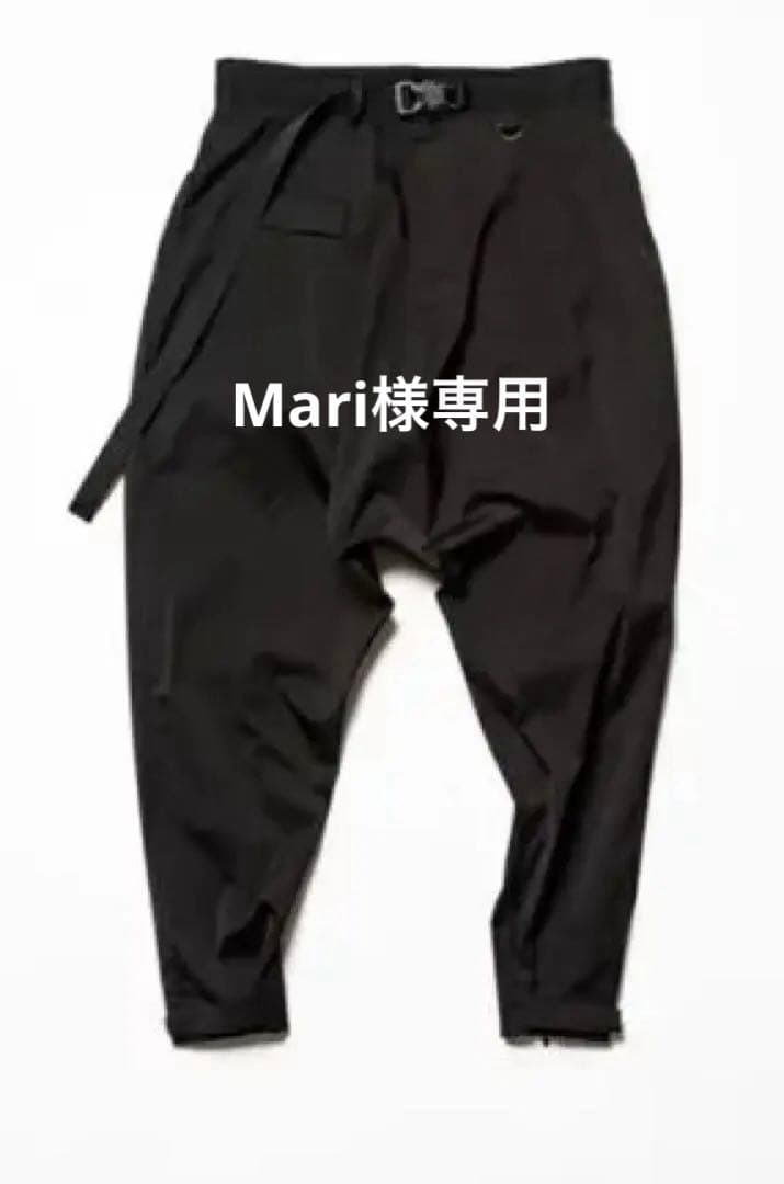 即完売品　　　サルエルパンツ 黒 ウエストベルト付き ポンチサルエルパンツ バレルレッグ パンツ レディース 送料無料・再