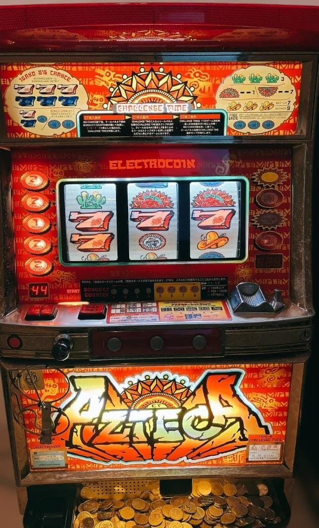 【送料込み】4号機アステカ実機 楽天市場】《家庭用パチスロ》 アステカ 1999年 ☆ エレコ ☆ コイン
