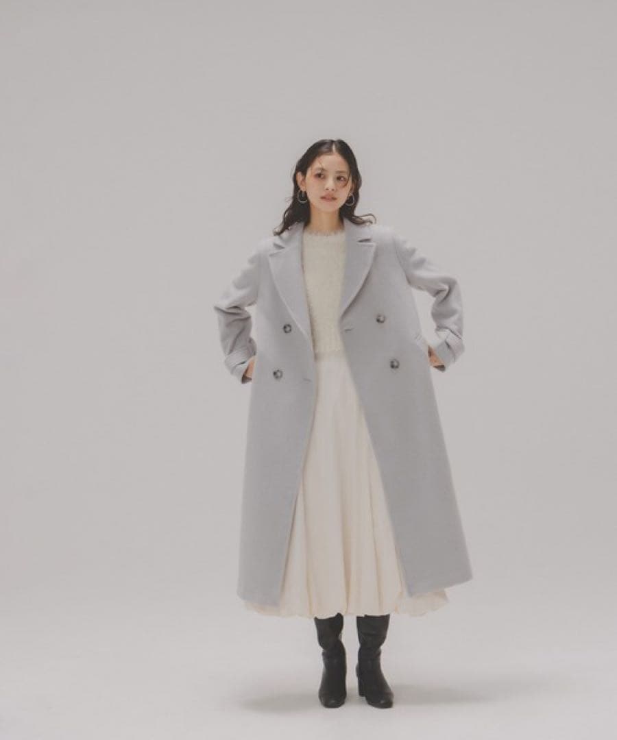 ◇ビッグカラーダブルチェスターコート NATURAL BEAUTY BASIC（ナチュラルビューティーベーシック） ビッグ