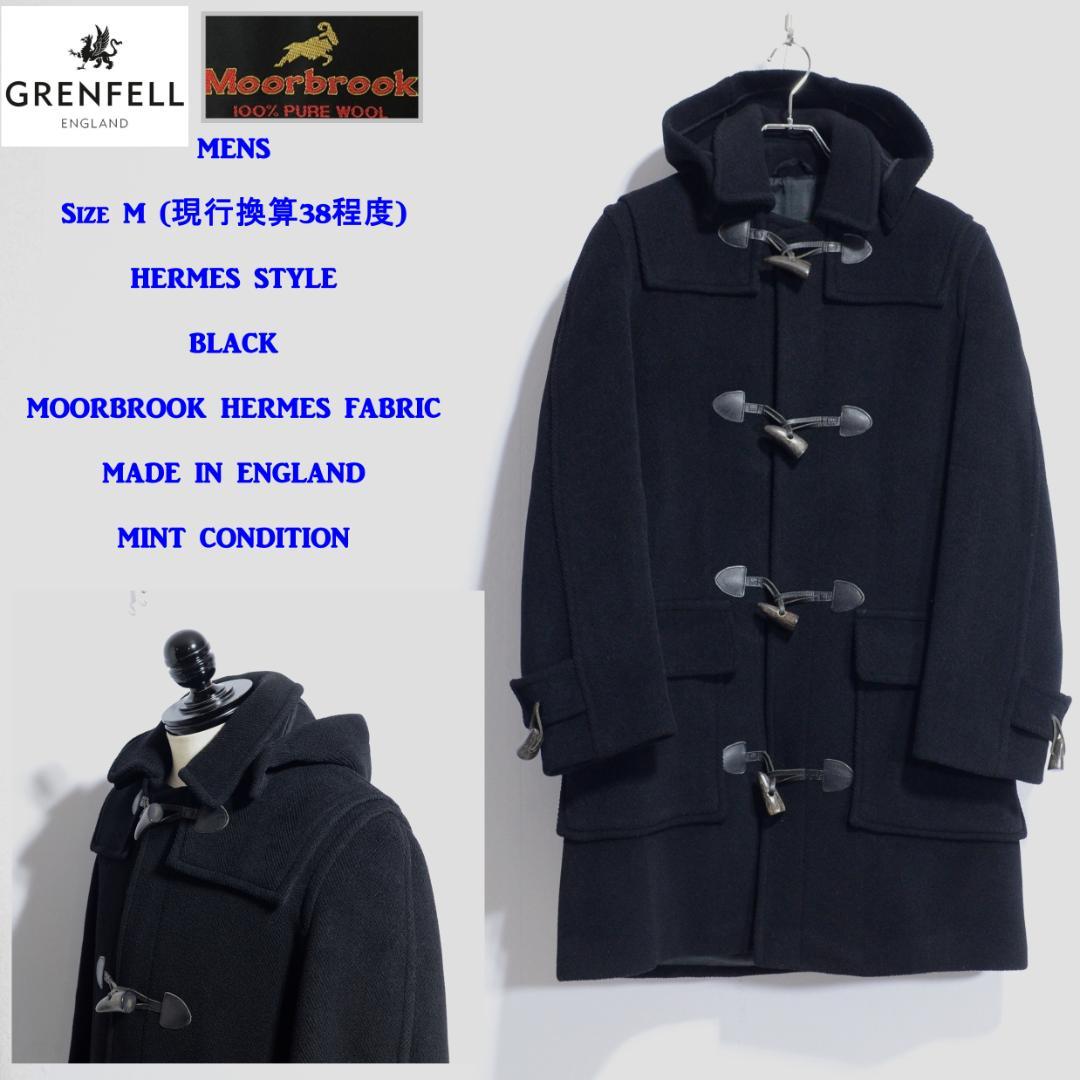 超貴重極上品 グレンフェル エルメススタイル ダッフル ムーアブルック 黒 M HERMES エルメス 長財布 ケリーウォレット ロング トゥーゴー カヴァル