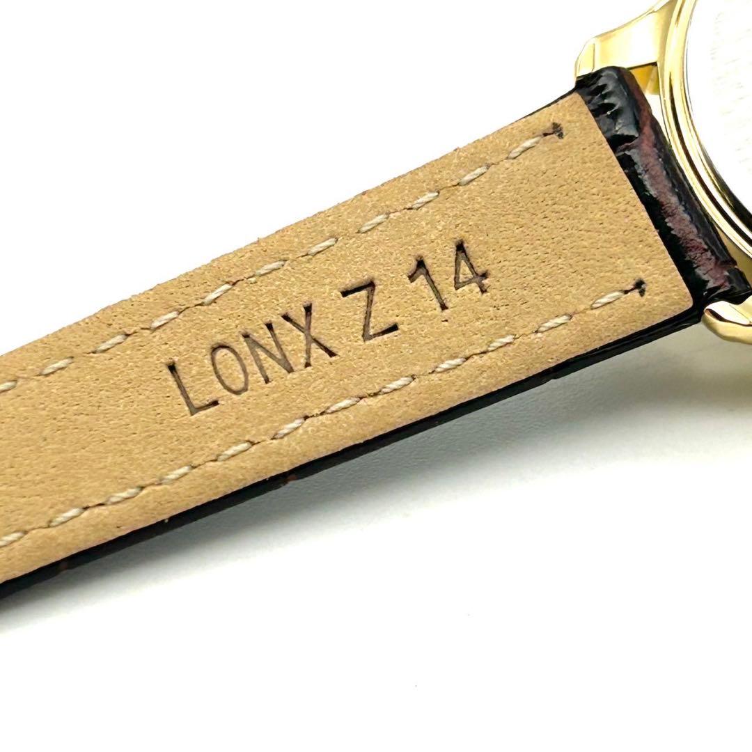 未使用 セイコー ナノユニバース コラボ 腕時計 クオーツ Wネーム レザー 金