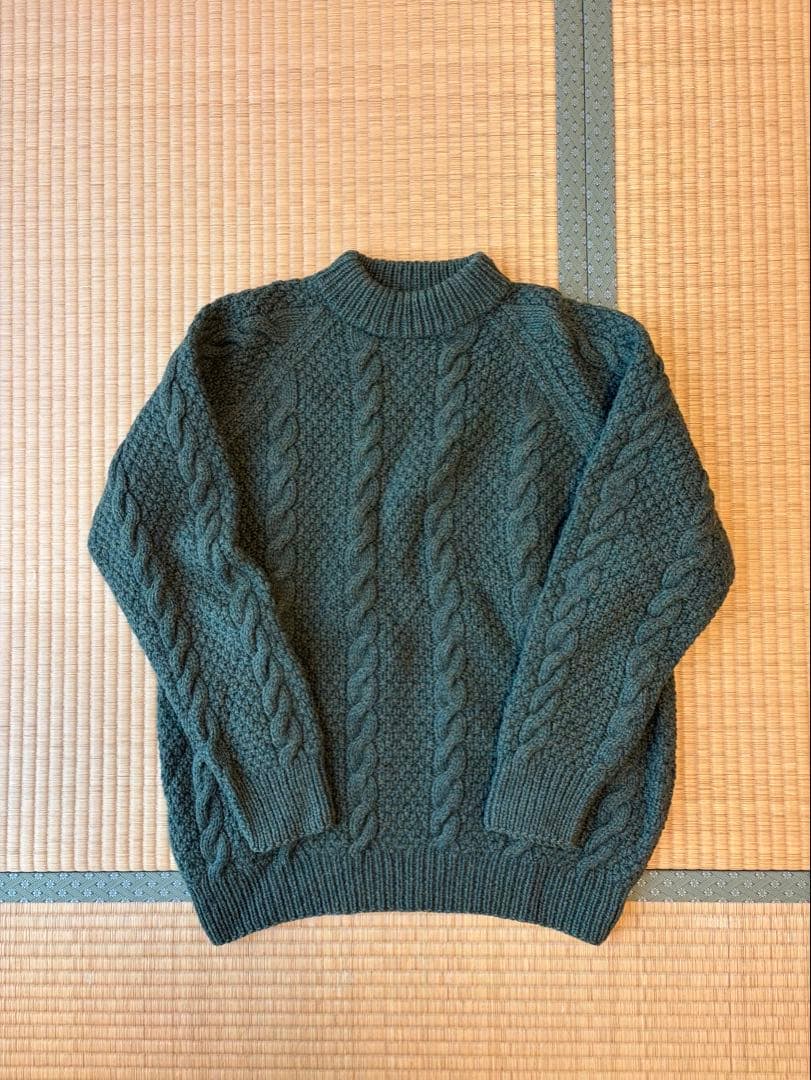 ポールスミス ジーンズ　ダークグリーン ケーブル編み ニットセーター Paul Smith（ポールスミス）の「ファインゲージ タートルネックニット