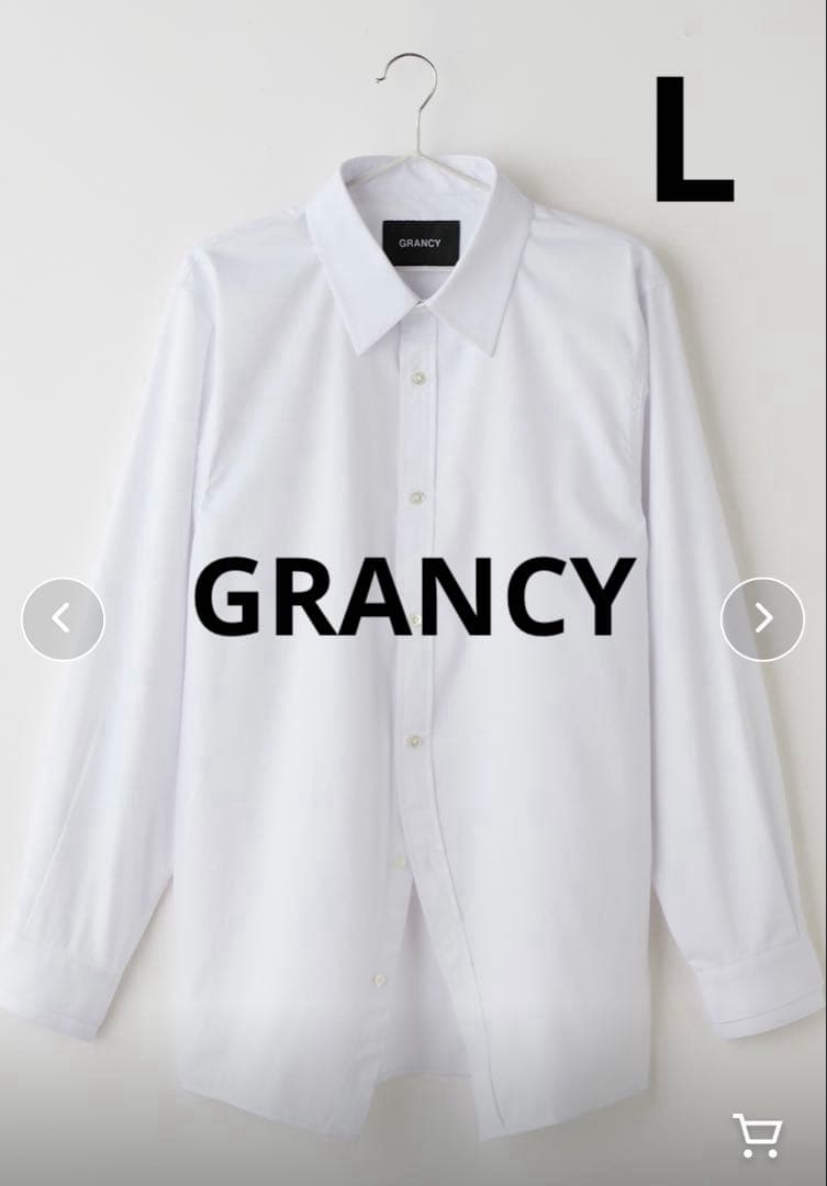 Lサイズ GRANCY ダブルカフスデザイン カーブライン シャツ - メルカリ
