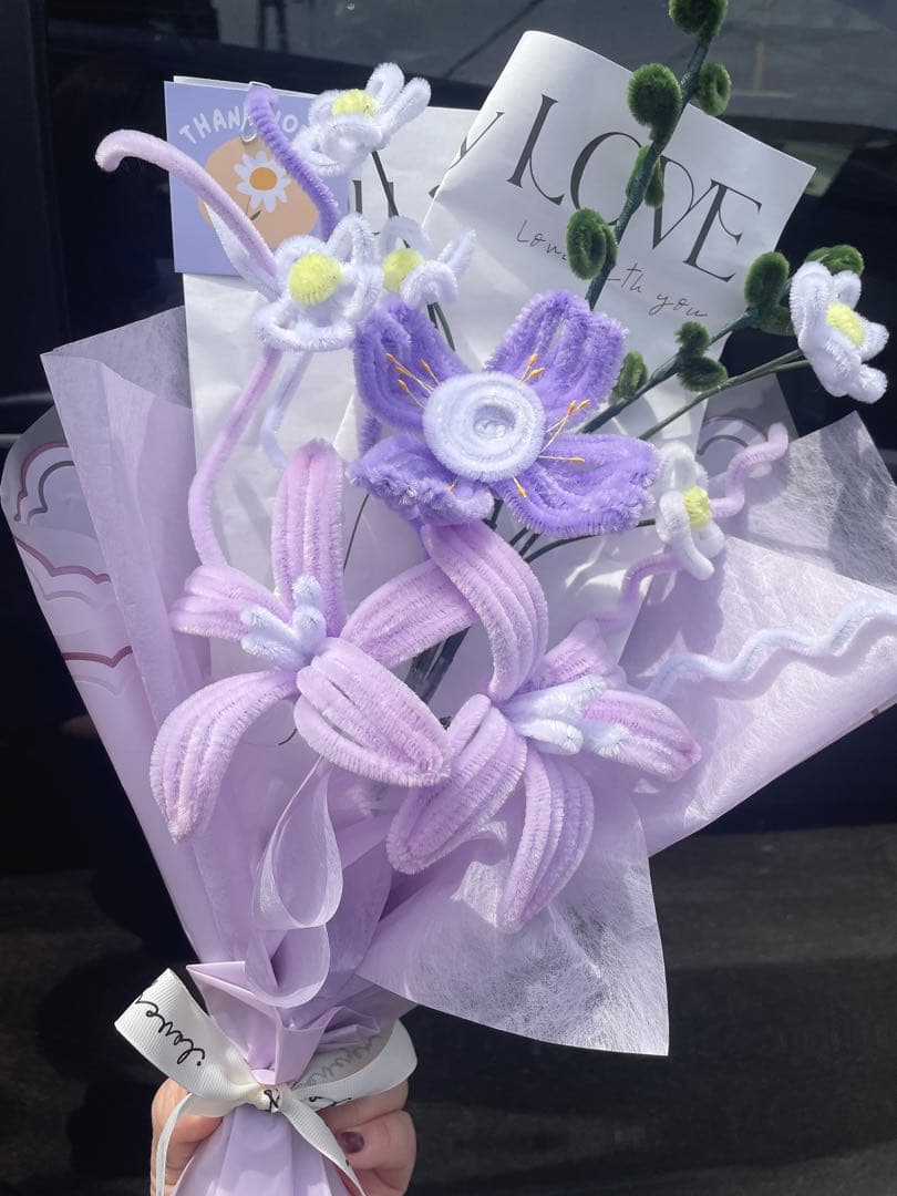 韓国インテリア 枯れない花束 モールフラワー - メルカリ