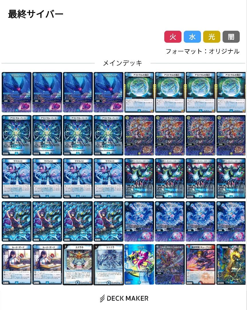 CS優勝構築 青単サイバー 青単サイバー デッキ 超CS優勝構築40枚＋調整用パーツ デュエマ 環境