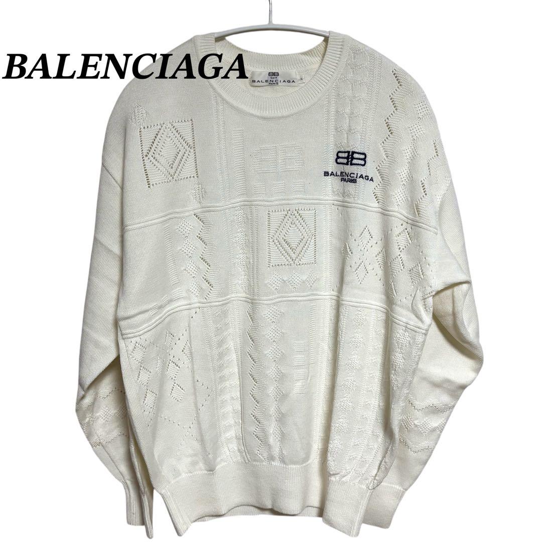 BALENCIAGA バレンシアガ　セーター　BBロゴ　ホワイト　アーガイル柄 楽天市場】バレンシアガ BALENCIAGA メンズ ニット セーター ロゴ ユニ