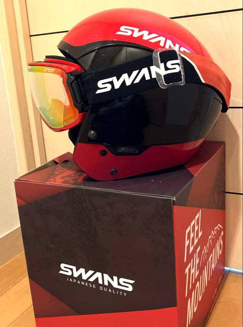 SWANS ヘルメット (FIS対応)とゴーグルとチンガードの3点セット SWANS（スワンズ） スキーヘルメット メンズ レディース＜2026＞ HSR
