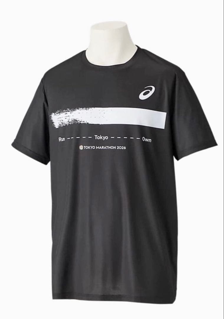 【新品 Lサイズ タグ付】ASICS 東京マラソン 2026 Tシャツ ブラック ランナー限定 アシックス製シグネチャーTシャツのデザイン決定
