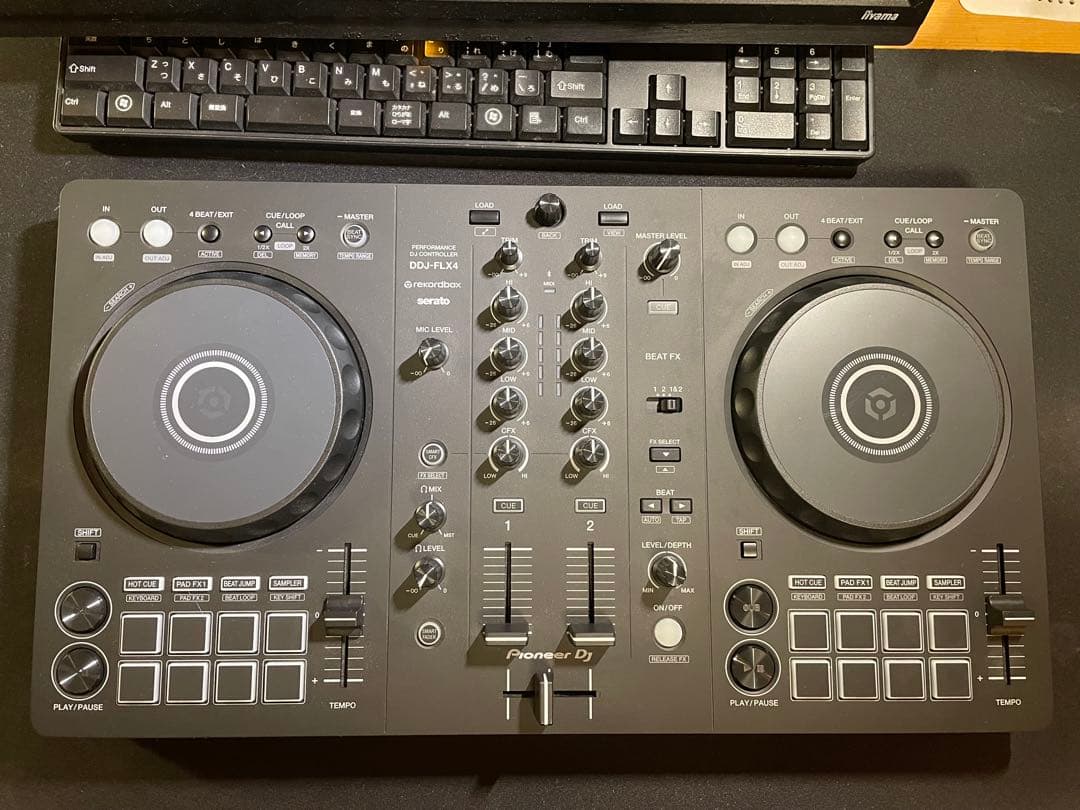 DJ機材 Pioneer DDJ-FLX4 DJ DDJ-FLX4 - マルチアプリ対応2ch DJコントローラー (Black)