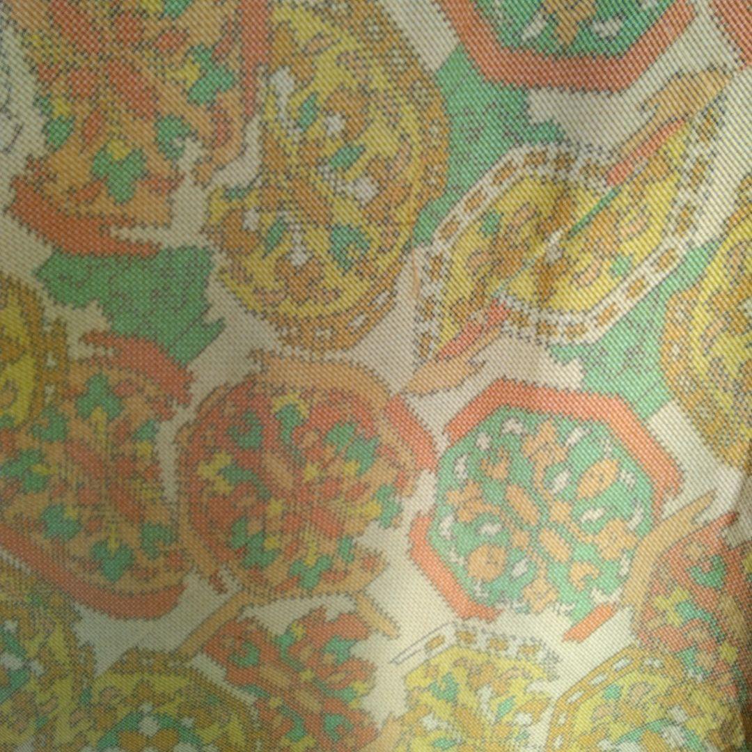 紬解き生地から、バイアス仕立てロングフレアーワンピース M寸 - メルカリ