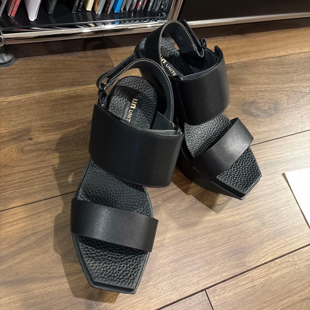 靴 UNITED NUDE Delta Wedge Sandal Black 35 Delta Wedge Sandal – United Nude