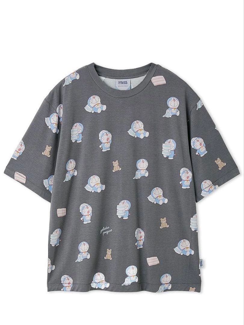ジェラートピケ　ドラえもん　おはようおやすみ　Tシャツ　ハーフパンツ　セット ドラえもん】【ユニセックス】おはようおやすみTシャツ(トップス
