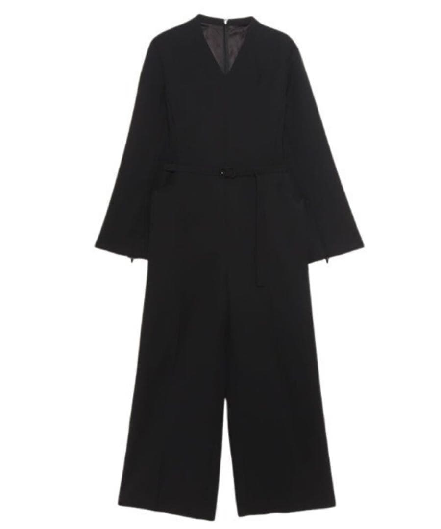 anuans スリットスリーブジャンプスーツ アニュアンス anuans スリットスリーブジャンプスーツ （BLACK