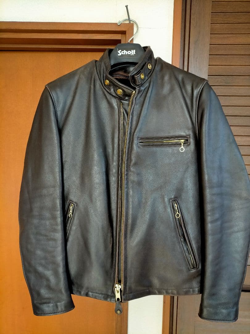 Schott 茶 シングルライダースジャケット SCHOTT [ショット] 当店別注 643 SINGLE RIDERS [NAVAJO BROWN]-Jalana