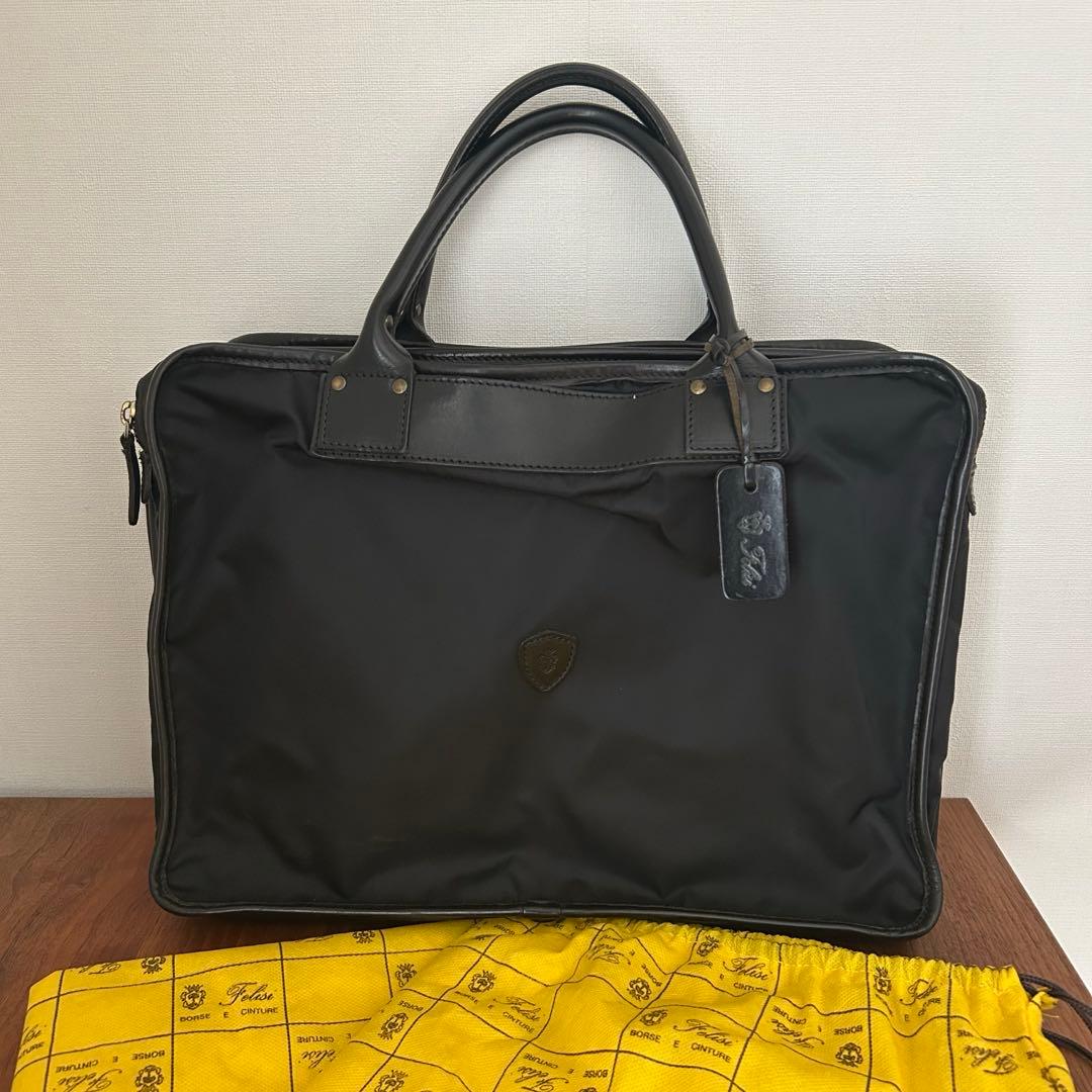 【美品】 Felisi フェリージ　ナイロン×レザー　バッグ1993 黒 Felisi（フェリージ） トートバッグ ナイロンレザートートバッグ 15/50