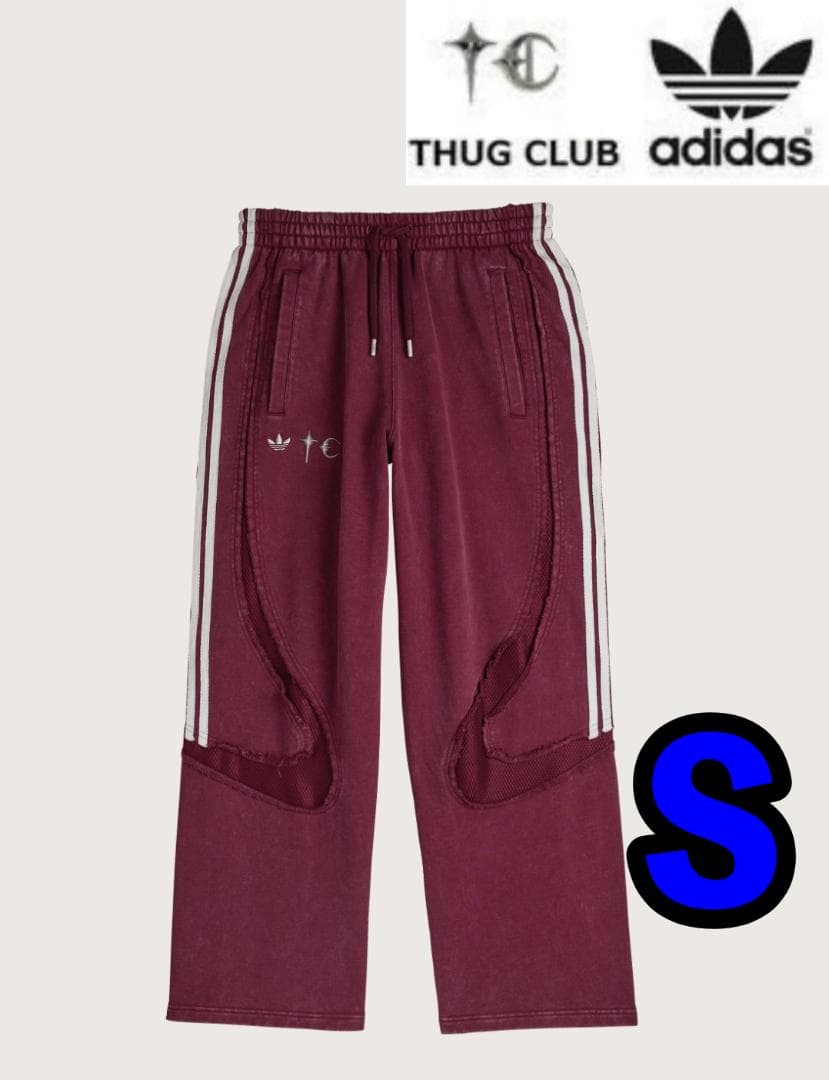adidasアディダス x Thug Clubサグクラブ　スウェットパンツ　S ADIDAS X THUG CLUB】TEAMGEIST SWEATPANTS BLACK (Thug Club