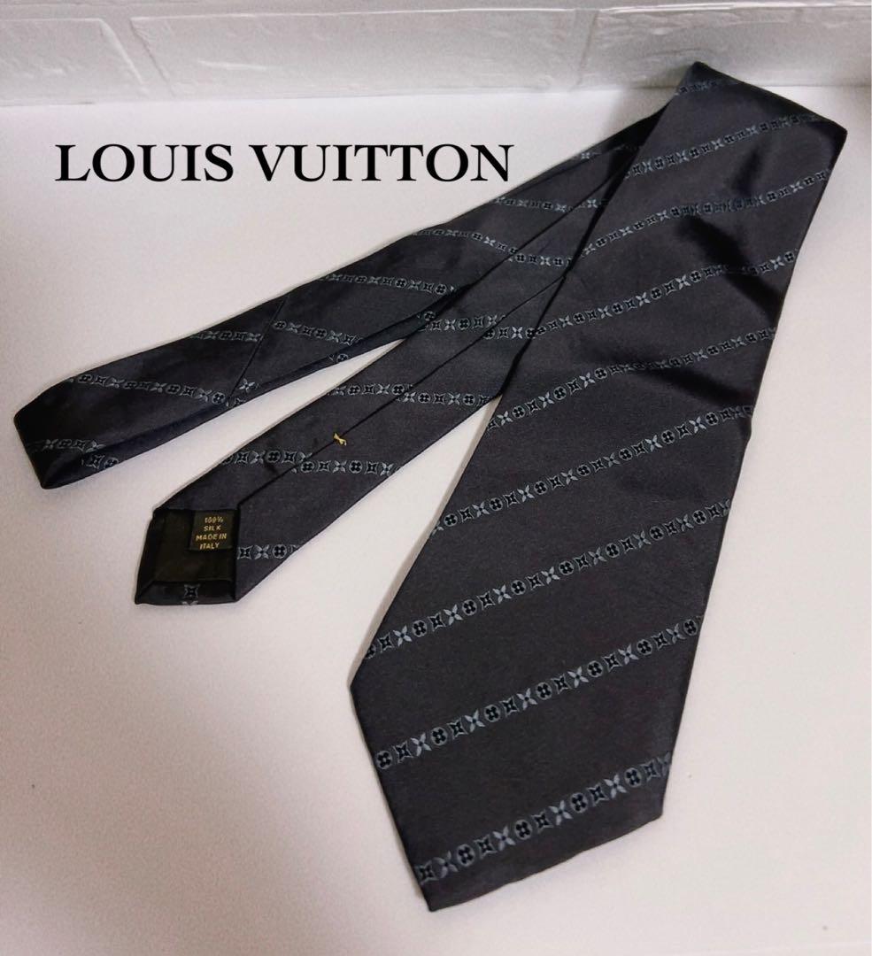 ルイヴィトン LOUIS VUITTON ネクタイ モノグラム ストライプ - メルカリ