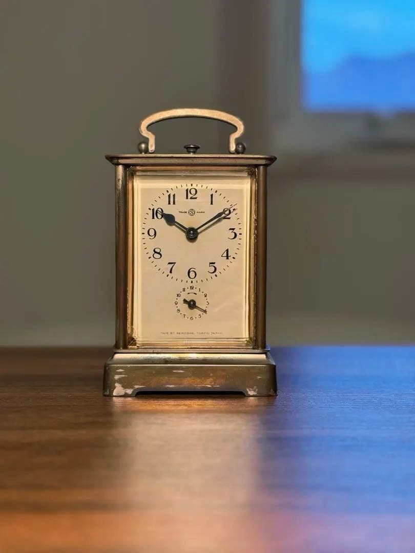 置時計　稼働品　枕時計　精工舎　古時計　ボンボン時計　ゼンマイ　昭和レトロ 精工舎 だるま時計 柱時計 古時計 振り子時計 ゼンマイ ボンボン