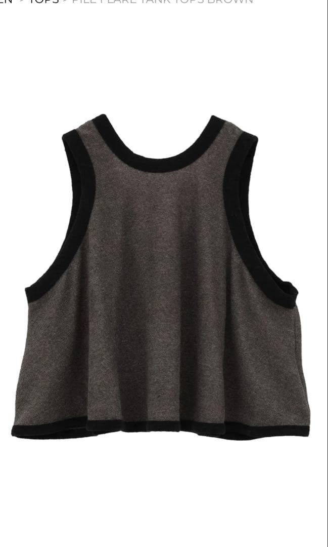 《CLANE》PILE FLARE TANK TOPS
