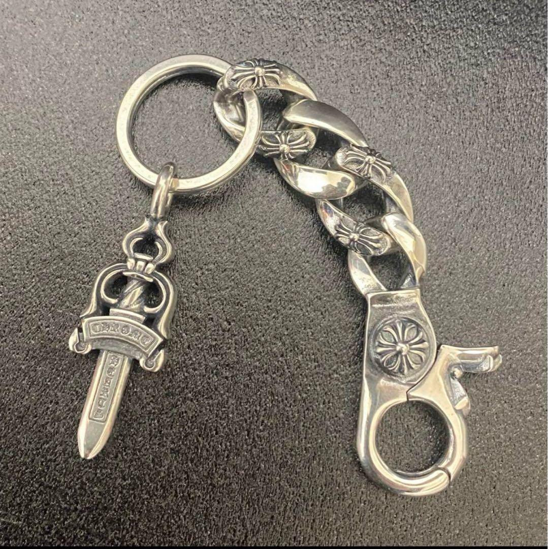 【⭐︎再販⭐︎】 職人手作り ダガー シルバーキーリング CHROME HEARTS 銀座店 クロムハーツ ラージクロス #5 ダガー