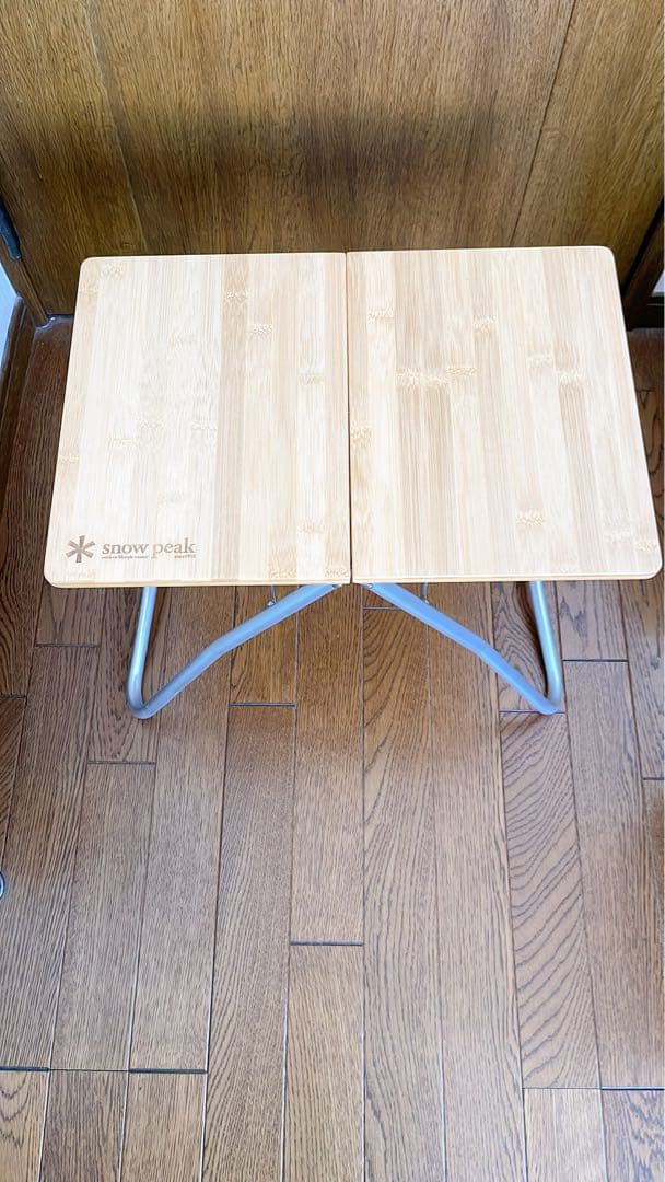 ★used★スノーピーク　myテーブル竹 気付けばスタメン。我が家でずっと現役なスノーピークのミニテーブル