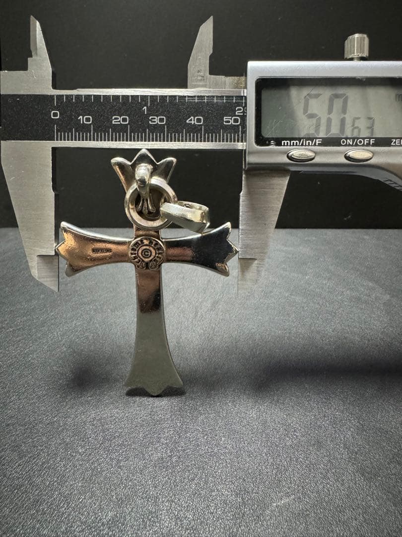 インボイス原本】クロムハーツ ラージ クロス ベイル レザー ブレード