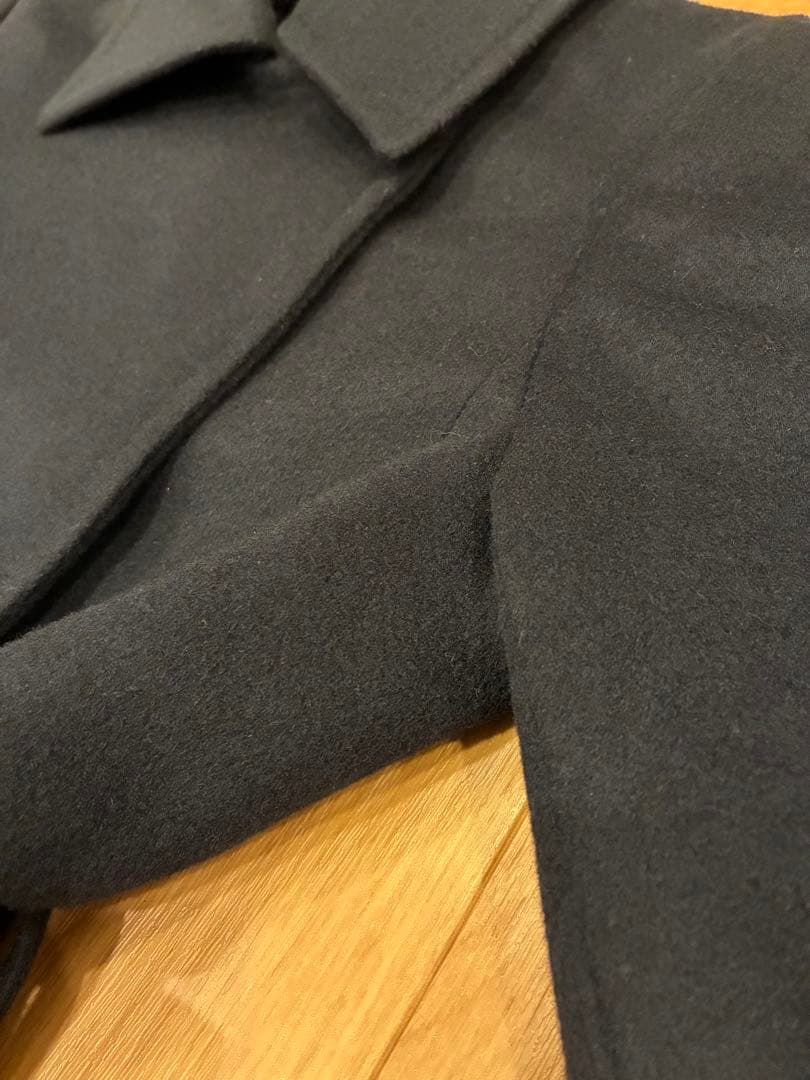 定価14万 美品イネドINED カシミヤ100%ラップコート 冠婚葬祭 7号