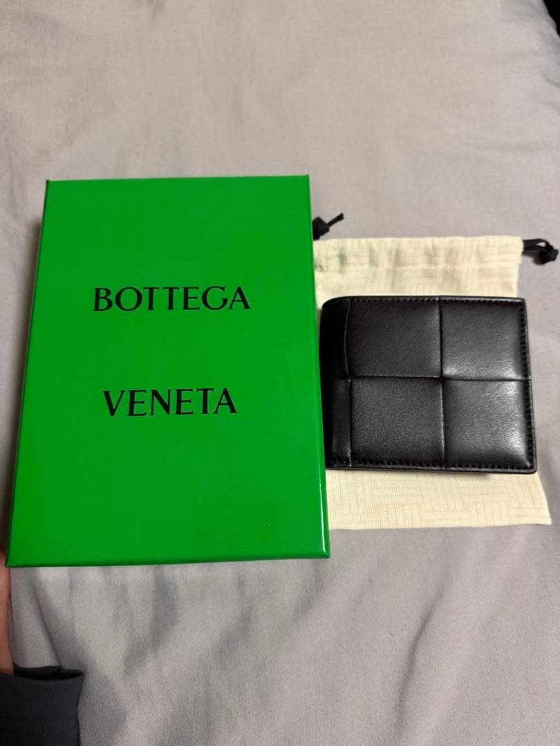 と*と様 Bottega Veneta 二つ折り財布 ブラック ボッテガ 財布 メンズ レディース ボッテガ・ヴェネタ BOTTEGA VENETA