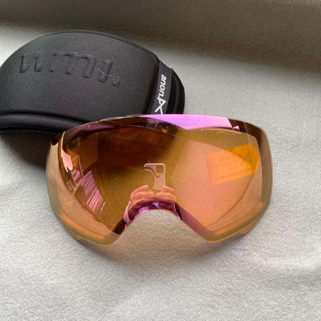 anon 【ｗｍ１】ゴーグル ミラースペアレンズ ピンク ケース付き ケース付き ピンク ミラースペアレンズ anon 【ｗｍ１】ゴーグル