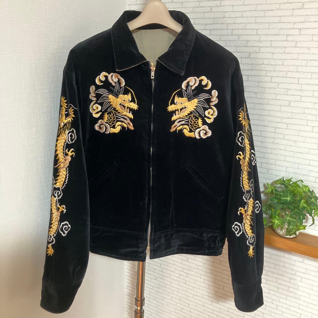 テーラー東洋　スカジャン　リバーシブル　別珍　襟付き　沖縄　和柄　龍　竜　鷲　鷹 Tailor TOYO (テーラー東洋) 2004年モデル 襟付き リバーシブル 別珍