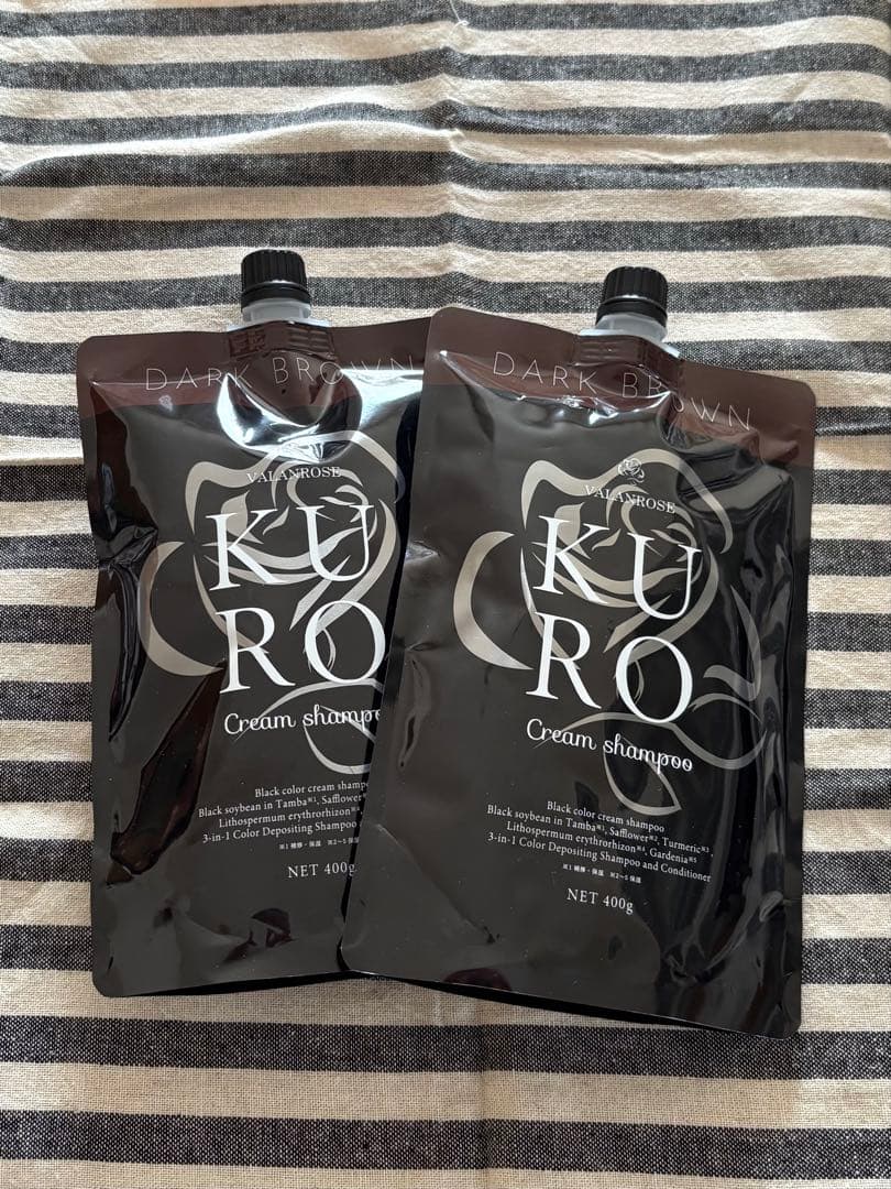 新品未使用✨バランローズKUROクリームシャンプー ダークブラウン2個セット バランローズ KUROクリームシャンプー ダークブラウン 未開封 2本