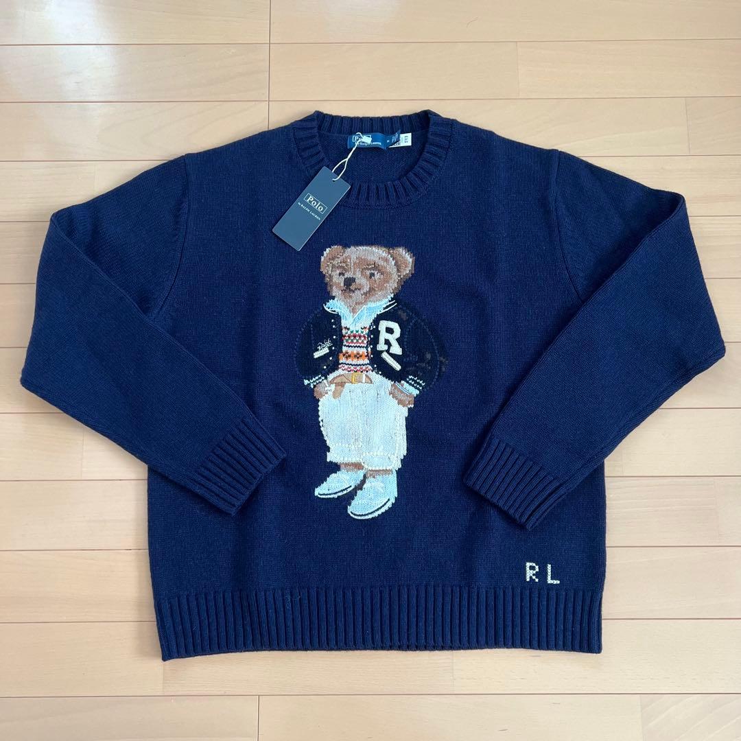 新品✨️激レア✨️POLO ラルフローレン ポロベア ニット セーター ネイビー M 中古・古着通販】POLO RALPH LAUREN (ポロ・ラルフローレン) ポロベア