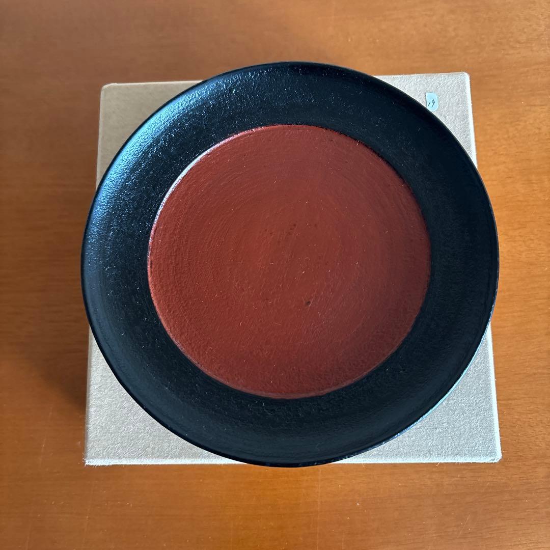 赤木明登氏作 日の丸茶の小皿 赤木明登氏作 日の丸茶の小皿 - メルカリ