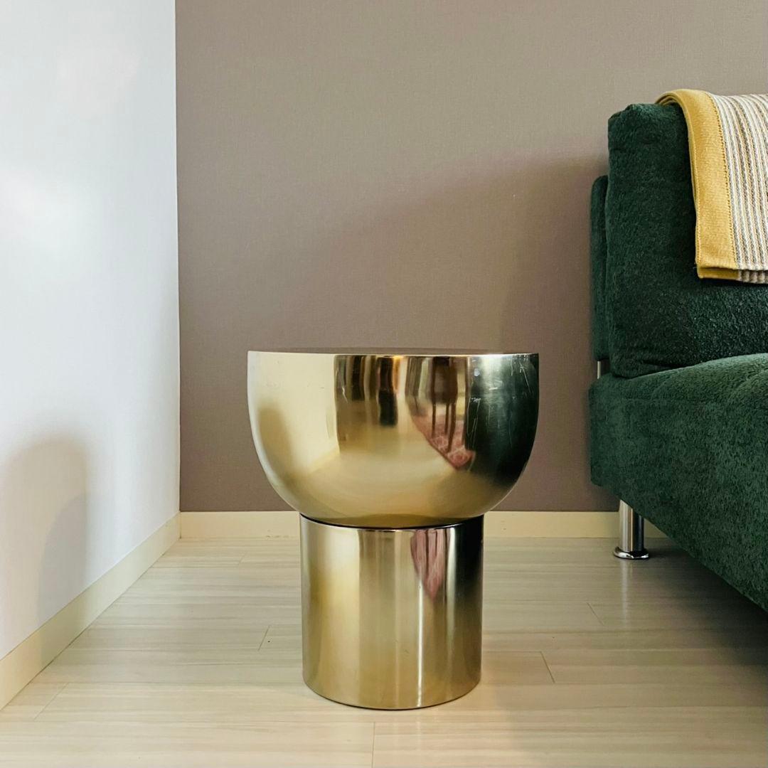 ZARA  ザラホーム サイドテーブル スツール ゴールド ZARA HOME サイドテーブル セメントフィニッシュ｜Yahoo!フリマ（旧