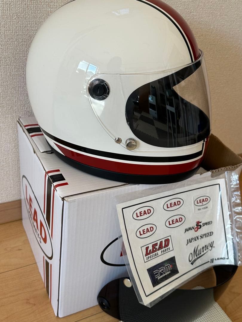 限定モデル　LEAD RX-100R フルフェイスヘルメトレッド LEAD RX-100R フルフェイスヘルメット グレー フリー(57〜60cm未満