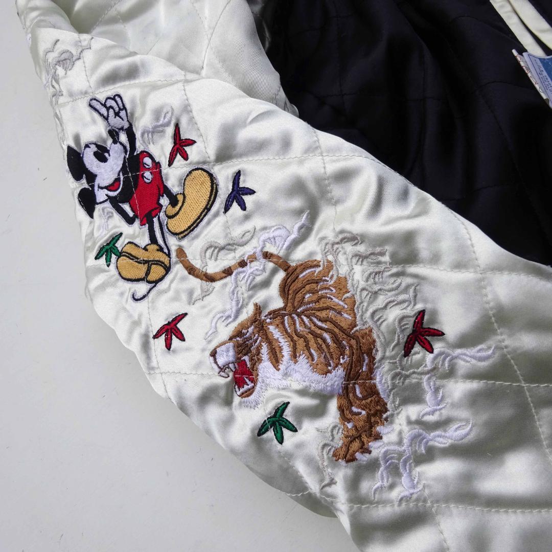 ディズニー ミッキーマウスサテンキルト 別珍 スカジャン リバーシブル