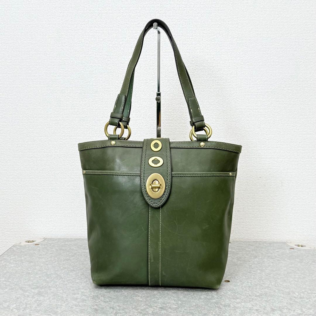 バッグ Coach Lily Legacy Turnrock Green Leather Coach Lily | eBay