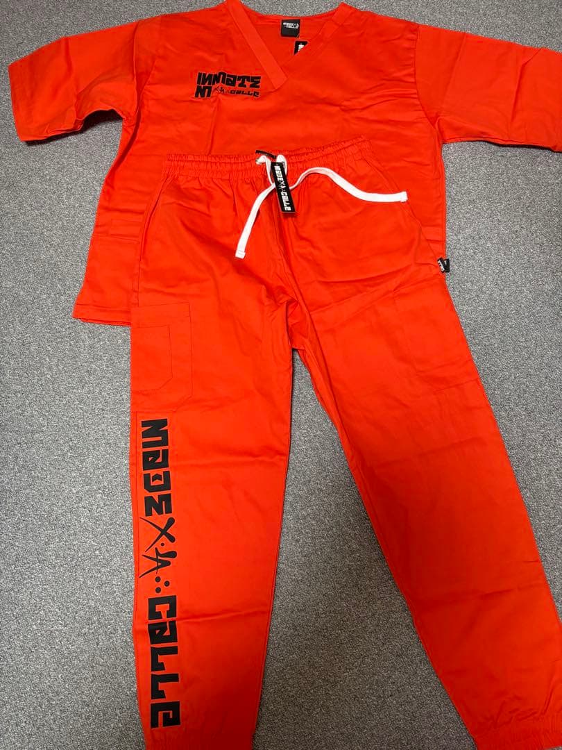 Made x la calleマドレラカジェ　上下セット　チカーノ西海岸 Made x la calle】マドレラカジェ 囚人服セットアップ メキシコ産 MXLC