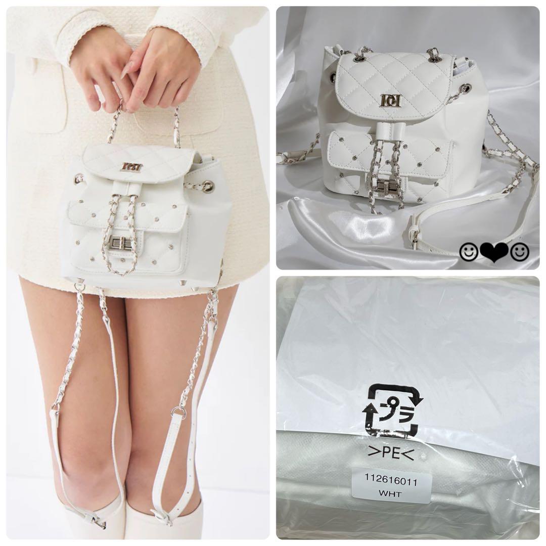 Darich♡キルティングビジューミニリュック♡ホワイト 予約商品】キルティングビジューミニリュック – Darich (ダーリッチ)