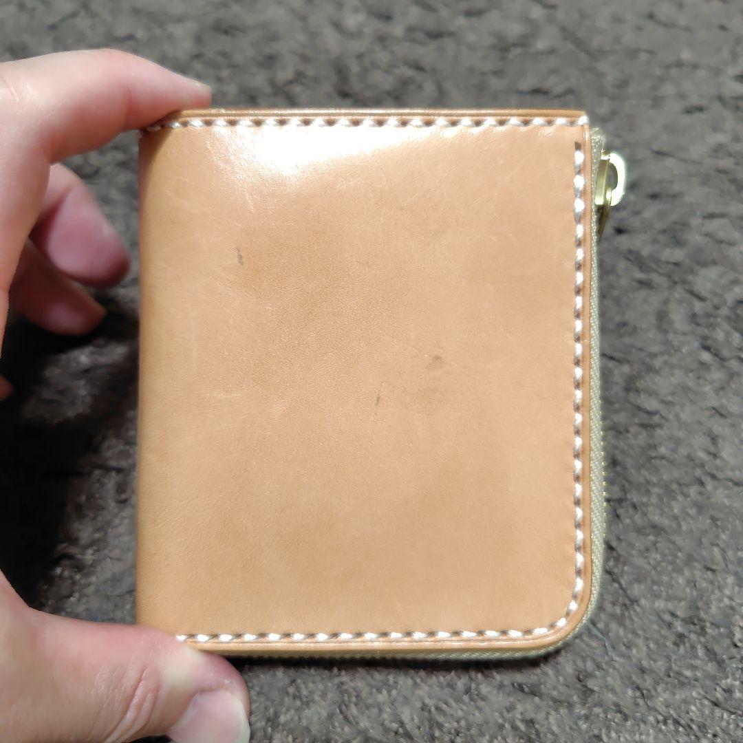 Piecewrks　 L字ファスナーミニウォレット 受注製作 Horweenシェルコードバンブラック L字ファスナーミニ