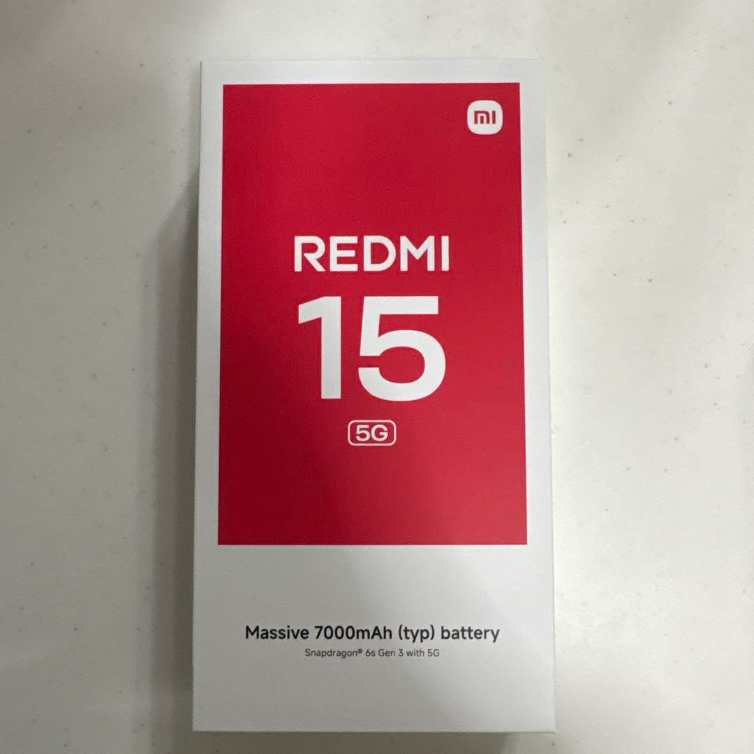 【福助】 未使用REDMI 15 5G スマホ リップルグリーン128GB SIMフリー】REDMI 15 5G 4GB+128GB Ripple Green Xiaomi｜シャオミ