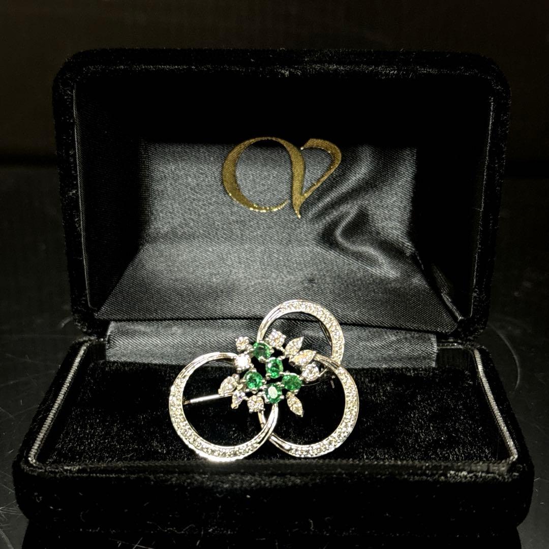 鑑定書付 Pt900 天然エメラルド ダイヤ 帯留 ブローチ 800000080224000-10_1000x.jpg?v