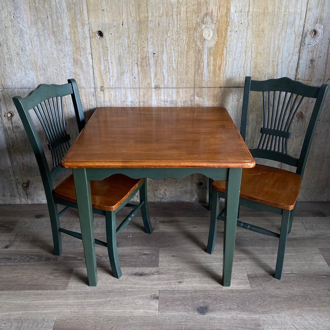 カントリースタイル　ダイニングテーブルセット　チェア　シャビー　レトロ ダイニング5点セット フレンチカントリー ダイニングテーブルセット