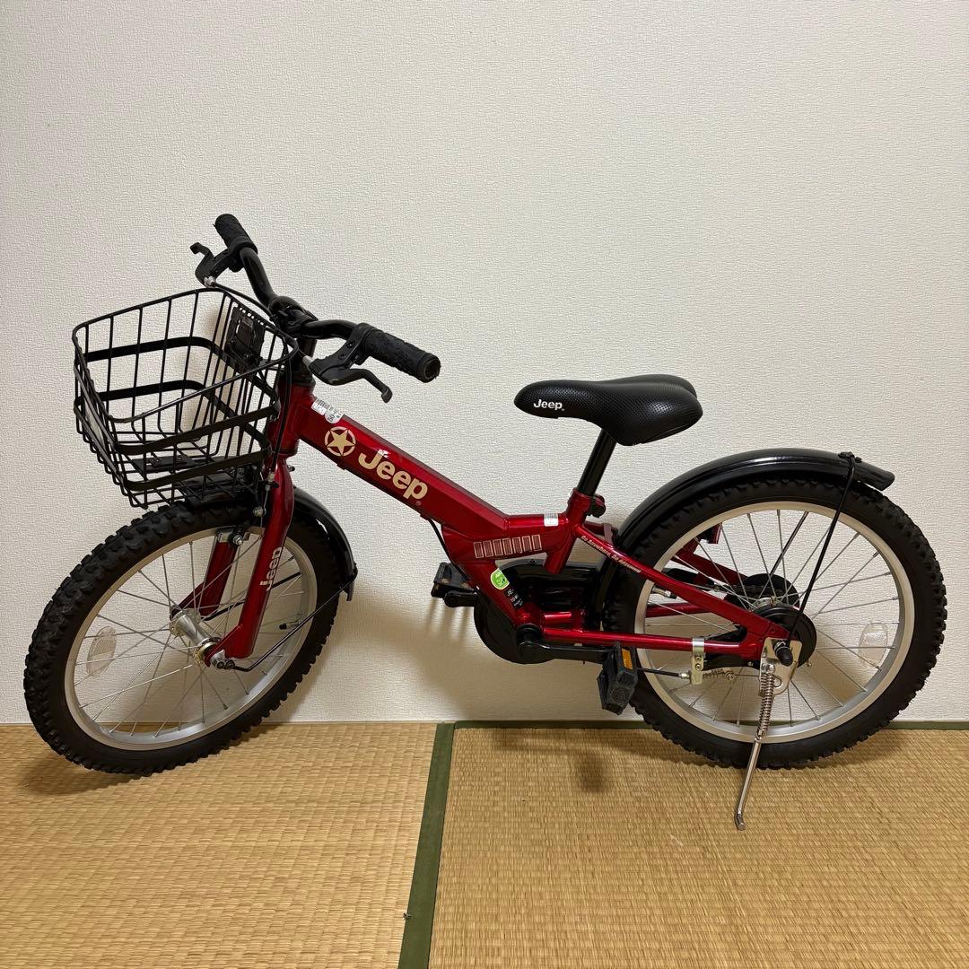 お値下げ！！『福岡』Jeep (ジープ) 子供用自転車 18インチ 赤 Jeep（ジープ）キッズ 子供用 18インチ レッド 自転車 子供 キッズ 18