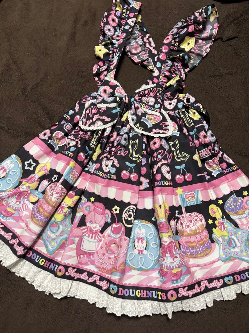 Angelic Pretty Toy's Donut Dinerスカート 黒 Toy's Donut Diner Skirt by Angelic Pretty