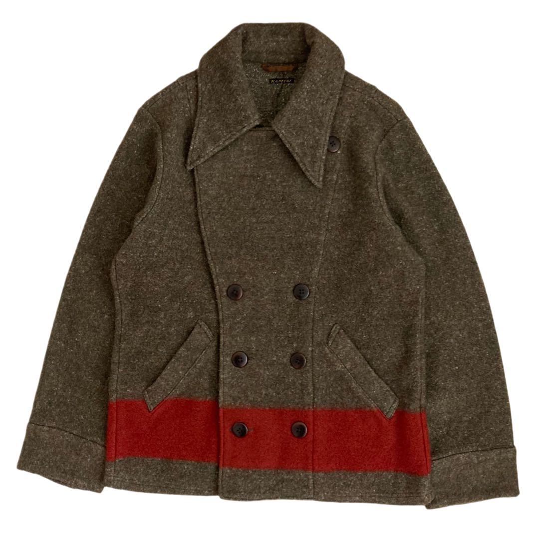 KAPITAL キャピタル アクリル アーミー ボーダー コート ARMY TWILL パディングコート AM-22AW4004（ミリタリージャケット