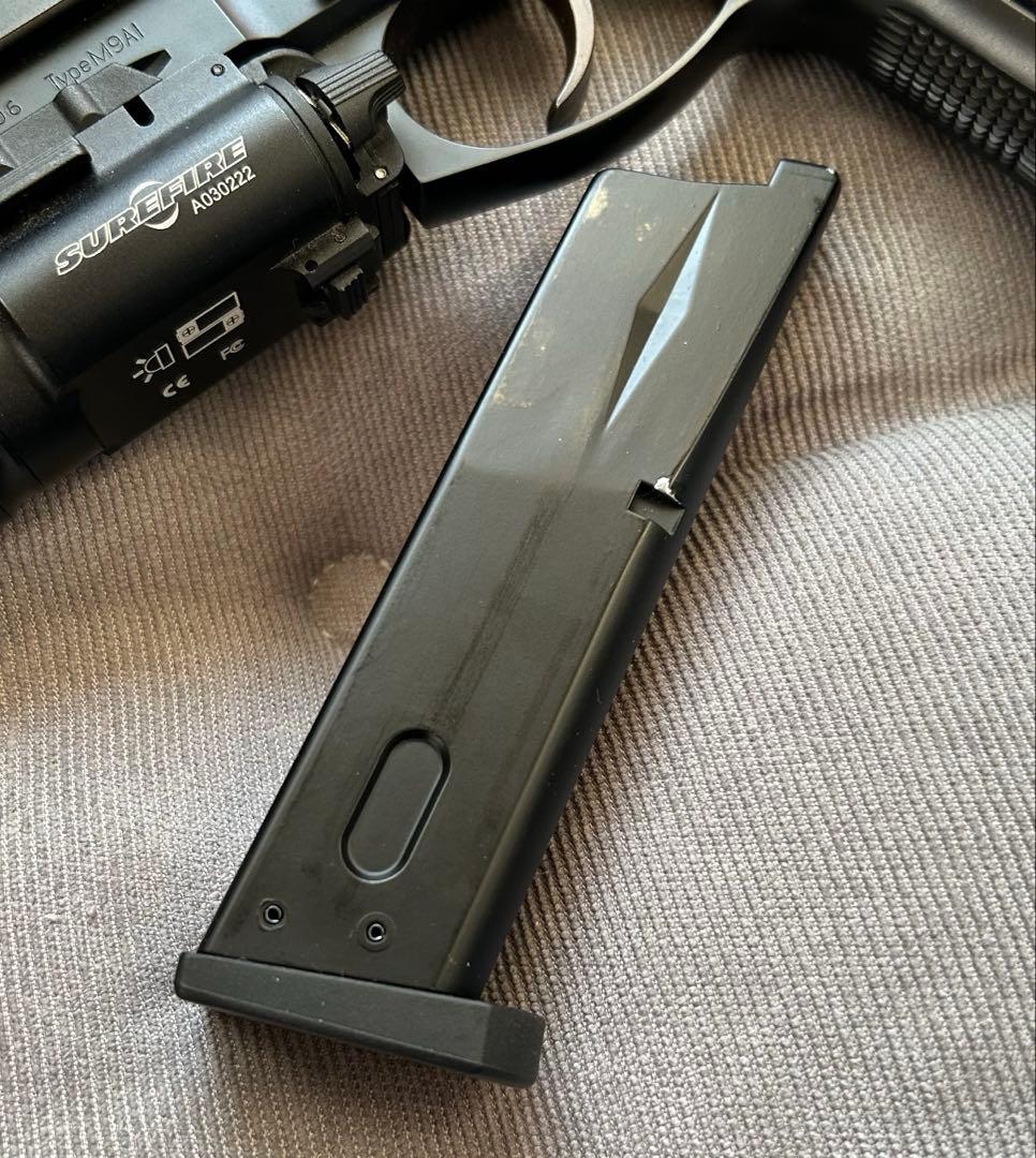 WA】ベレッタM9A1 カーボンブラックHW＋SUREFIREレプリカライト